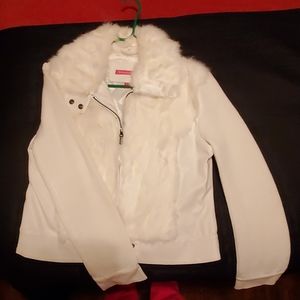 White Leather Coat